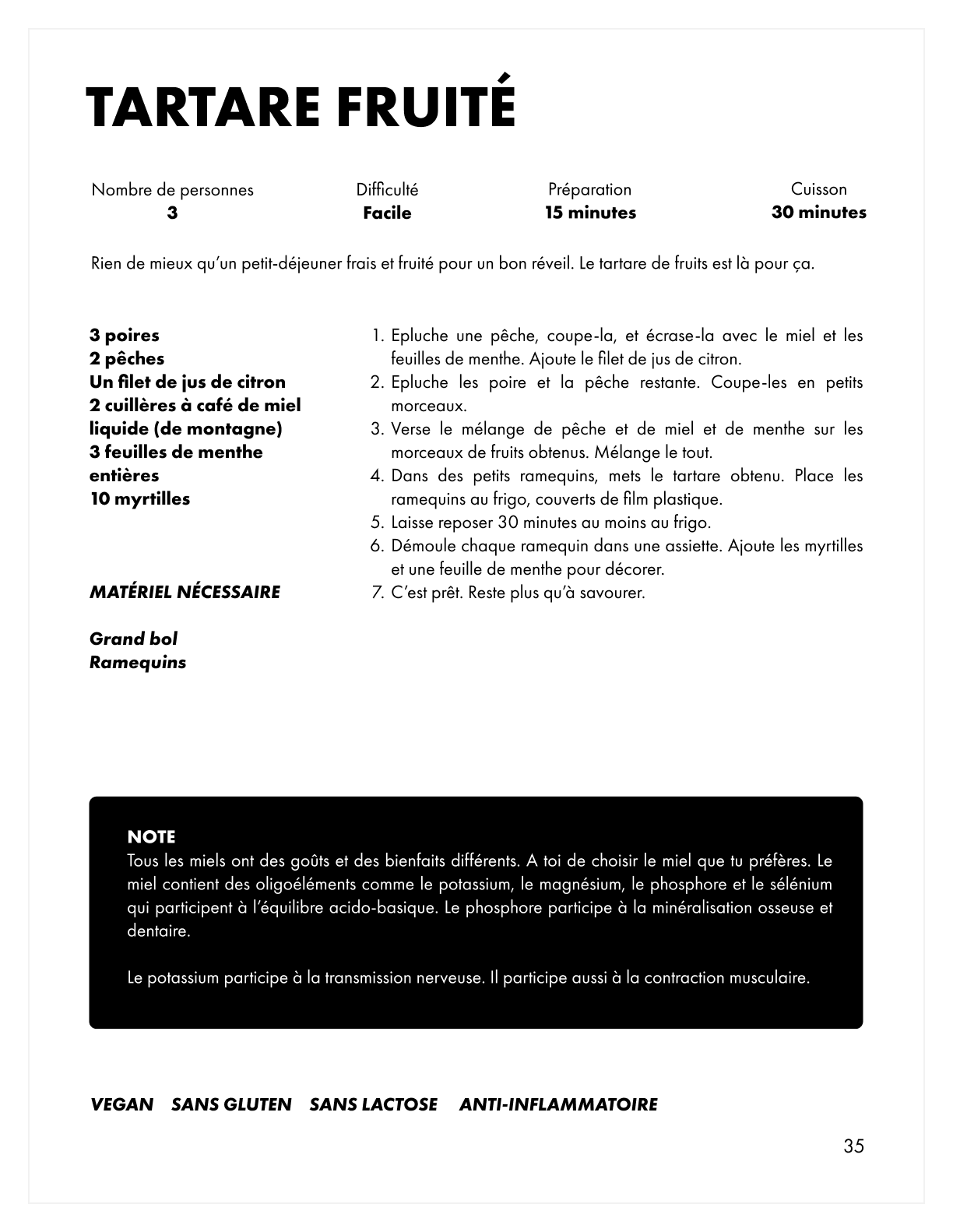 Les recettes pour ne pas mourir